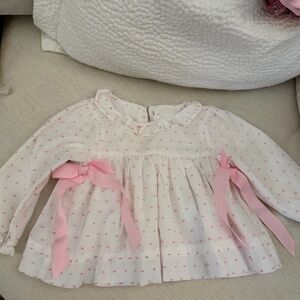 Cecil and Lou - Pink and White top with Bows - Matching pink pants